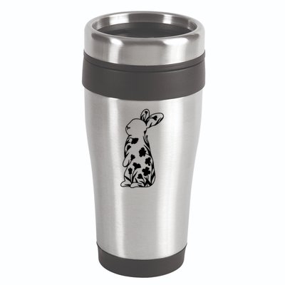 Floral Easter Bunny 16oz Travel Tumbler