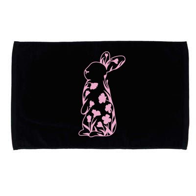 Floral Easter Bunny Microfiber Hand Towel