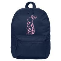 Floral Easter Bunny 16 in Basic Backpack