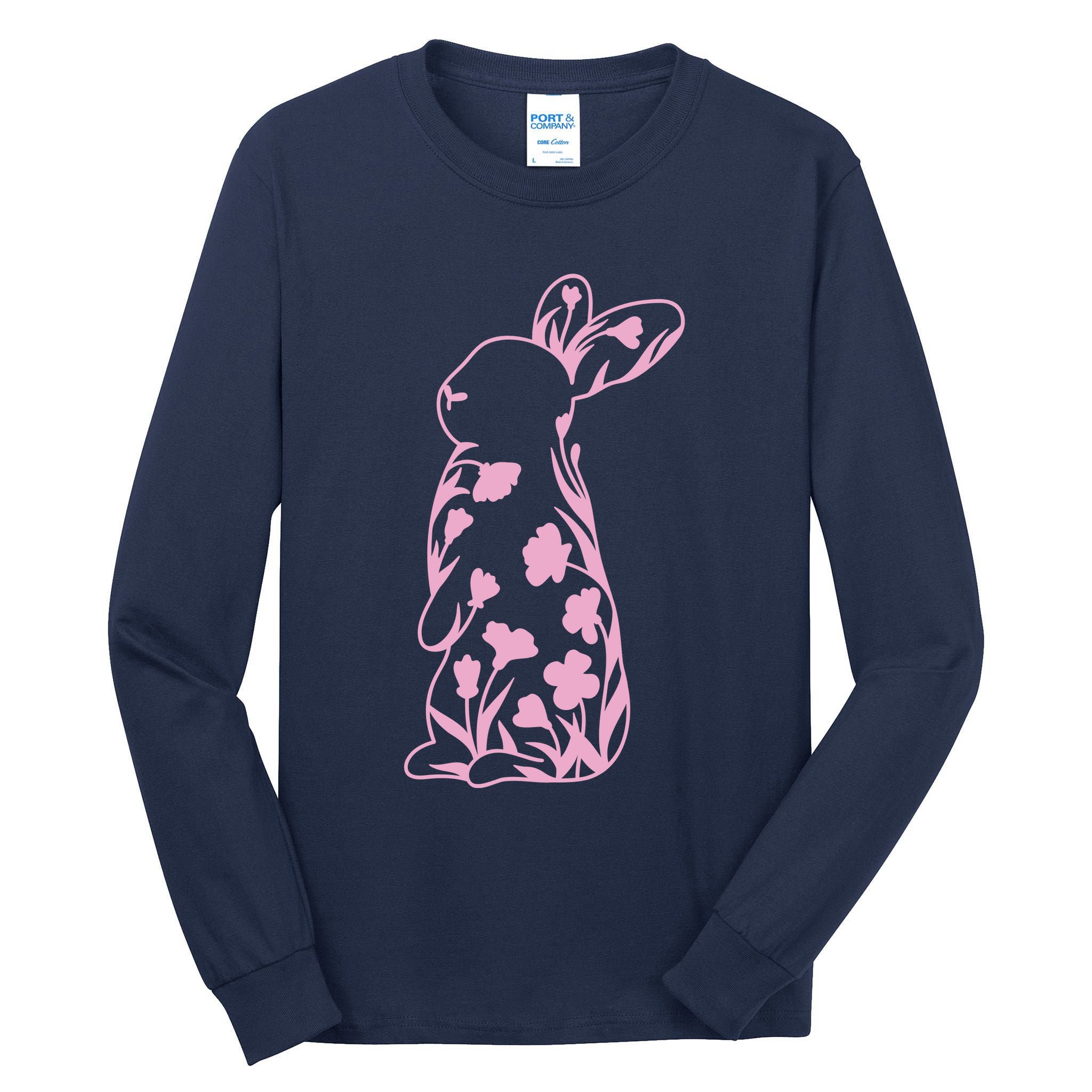 Floral Easter Bunny Tall Long Sleeve T-Shirt