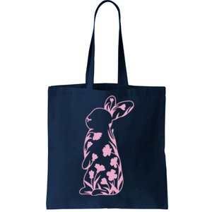 Floral Easter Bunny Tote Bag