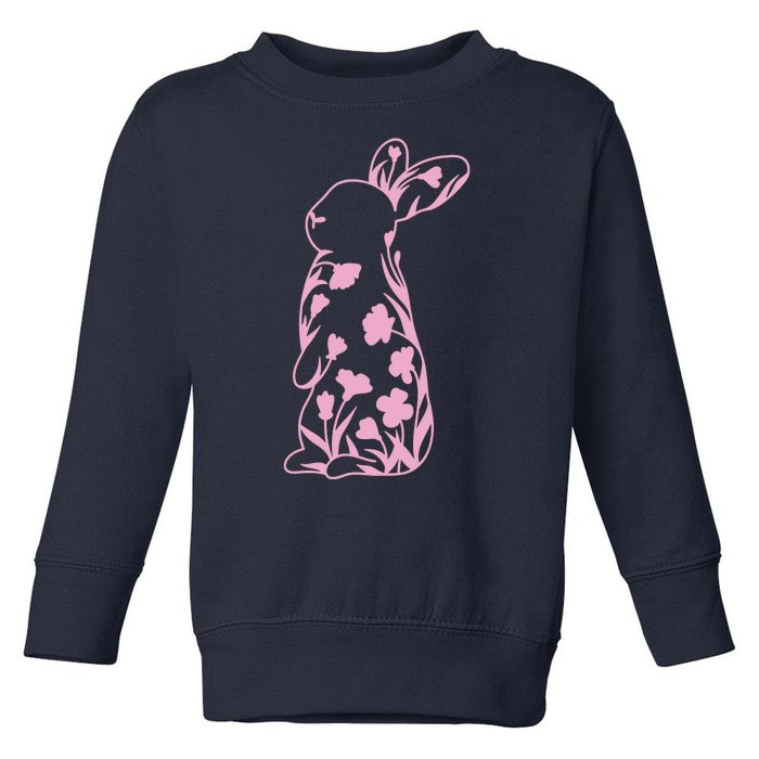 Floral Easter Bunny Toddler Sweatshirt