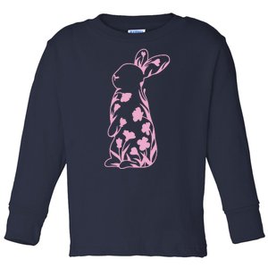 Floral Easter Bunny Toddler Long Sleeve Shirt