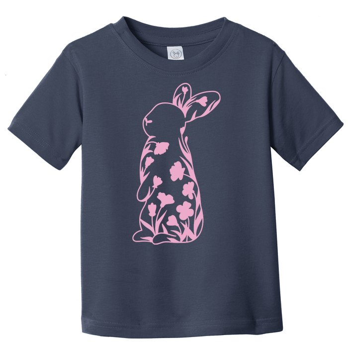 Floral Easter Bunny Toddler T-Shirt