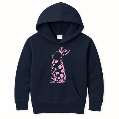 Floral Easter Bunny Kids Hoodie
