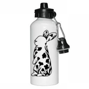 Floral Easter Bunny Aluminum Water Bottle