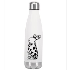 Floral Easter Bunny Stainless Steel Insulated Water Bottle