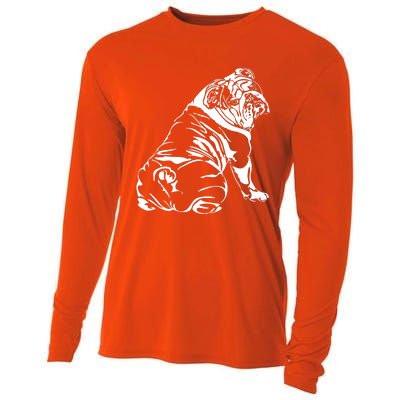 Funny English Bulldog Dog Hund Tee Gift Cooling Performance Long Sleeve Crew