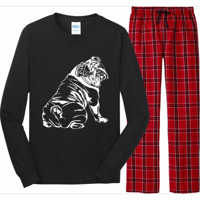 Funny English Bulldog Dog Hund Tee Gift Long Sleeve Pajama Set