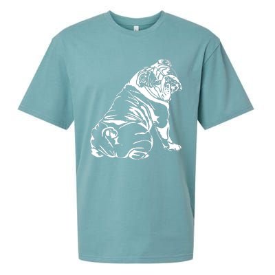 Funny English Bulldog Dog Hund Tee Gift Sueded Cloud Jersey T-Shirt