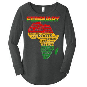 February Africa Black History Month Women's Perfect Tri Tunic Long Sleeve Shirt