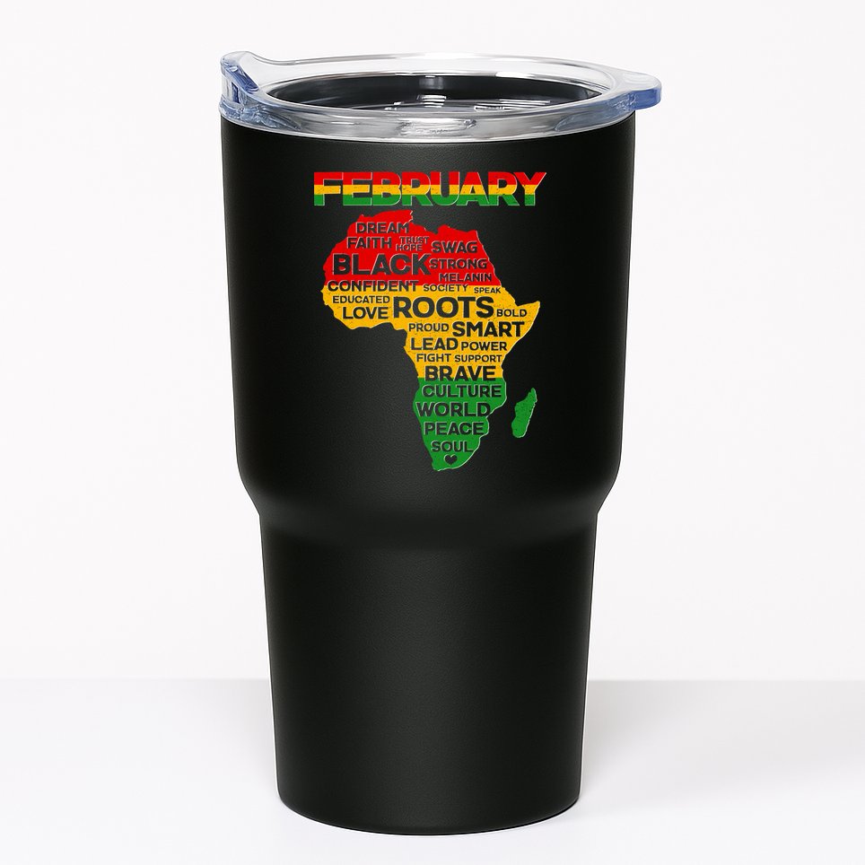 February Africa Black History Month Tumbler