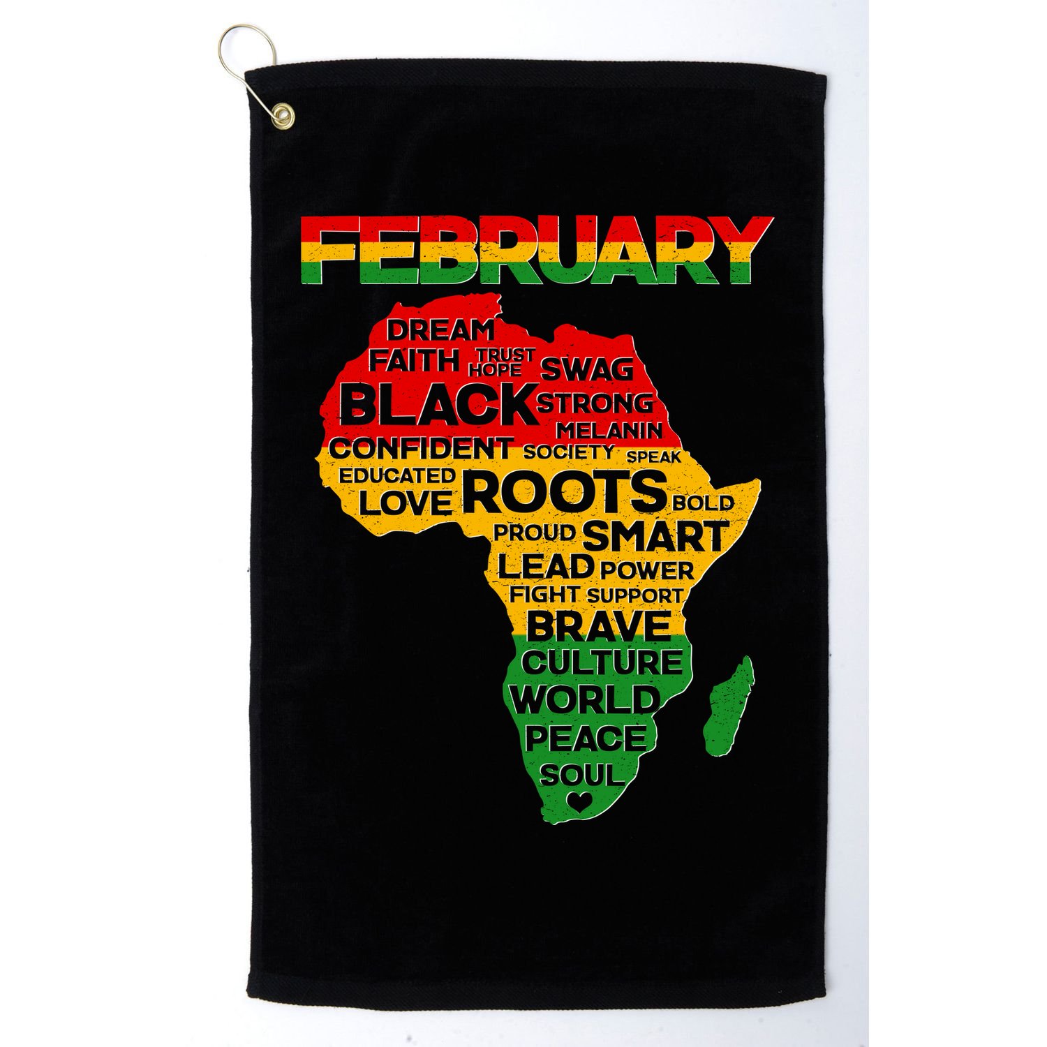 February Africa Black History Month Golf Towel