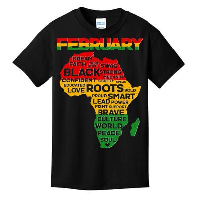 February Africa Black History Month Kids T-Shirt