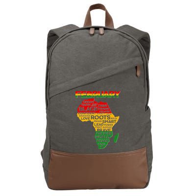 February Africa Black History Month Cotton Canvas Backpack