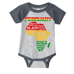 February Africa Black History Month Infant Baby Jersey Bodysuit