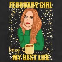 February Girl Living My Best Life 7 Panel Mesh Trucker Snapback Hat