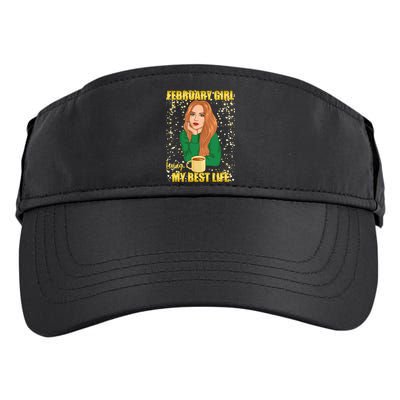 February Girl Living My Best Life Adult Drive Performance Visor