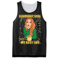 February Girl Living My Best Life Mesh Reversible Basketball Jersey Tank