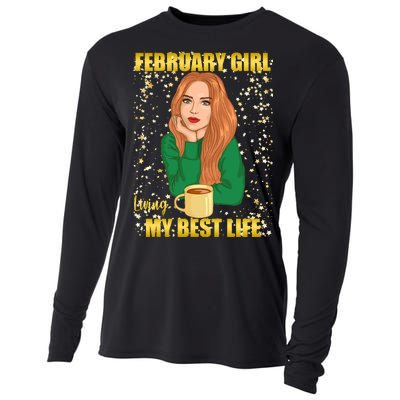 February Girl Living My Best Life Cooling Performance Long Sleeve Crew