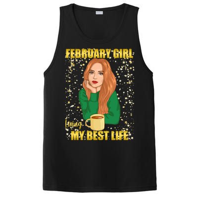 February Girl Living My Best Life PosiCharge Competitor Tank