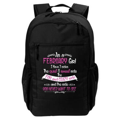 February Girl Sweet But Crazy Funny Birthday Backpack