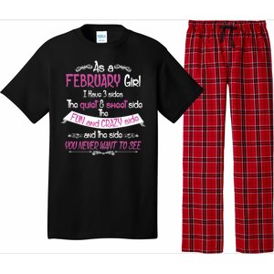 February Girl Sweet But Crazy Funny Birthday Pajama Set