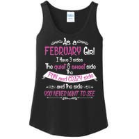 February Girl Sweet But Crazy Funny Birthday Ladies Essential Tank