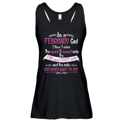 February Girl Sweet But Crazy Funny Birthday Ladies Essential Flowy Tank