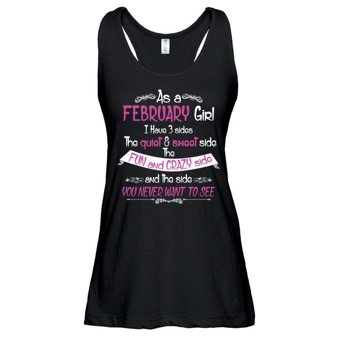 February Girl Sweet But Crazy Funny Birthday Ladies Essential Flowy Tank