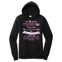 February Girl Sweet But Crazy Funny Birthday Women's Pullover Hoodie