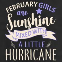 February Girls Are Sunshine Mixed With Hurricane 7 Panel Mesh Trucker Snapback Hat