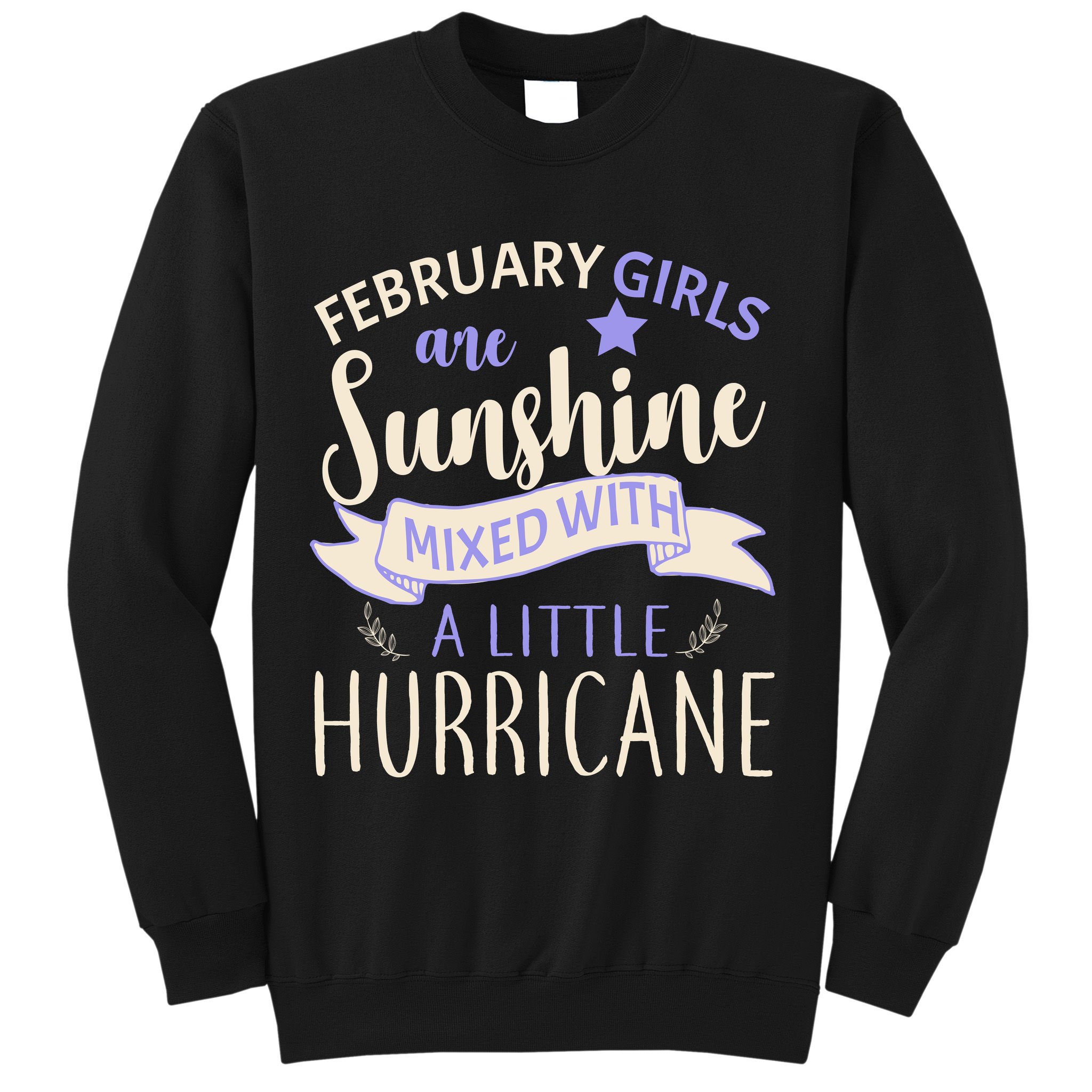 February Girls Are Sunshine Mixed With Hurricane Sweatshirt
