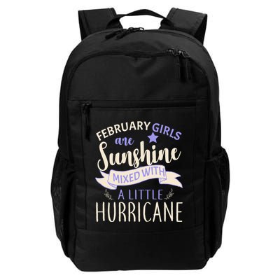 February Girls Are Sunshine Mixed With Hurricane Backpack