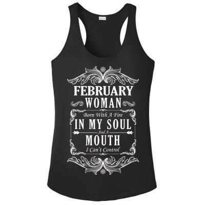 February Woman Funny Birthday Ladies PosiCharge Competitor Racerback Tank