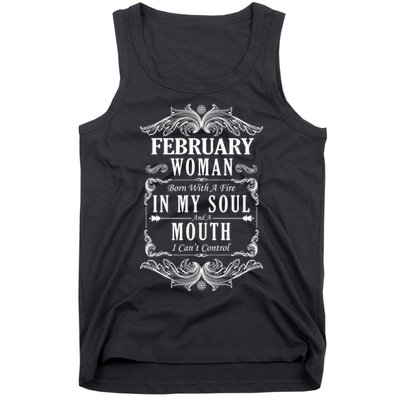 February Woman Funny Birthday Tank Top
