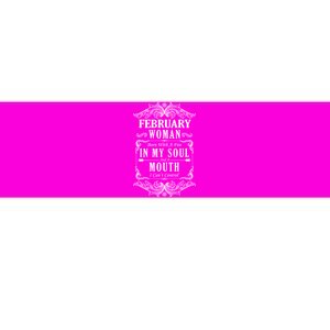 February Woman Funny Birthday Bumper Sticker