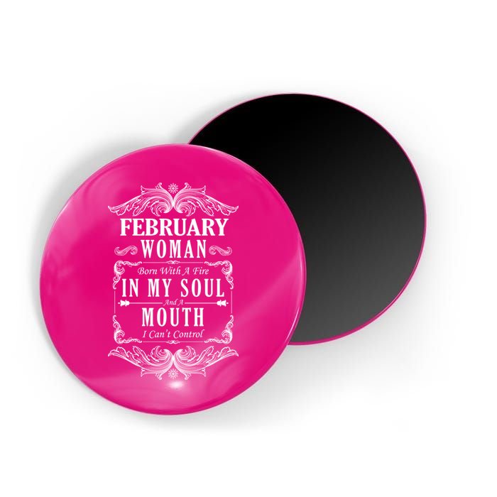 February Woman Funny Birthday Magnet