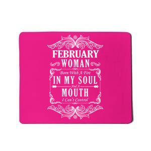 February Woman Funny Birthday Mousepad