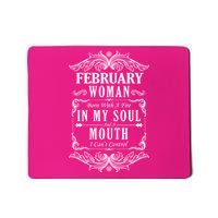 February Woman Funny Birthday Mousepad