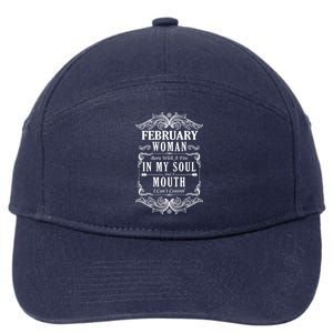 February Woman Funny Birthday 7-Panel Snapback Hat