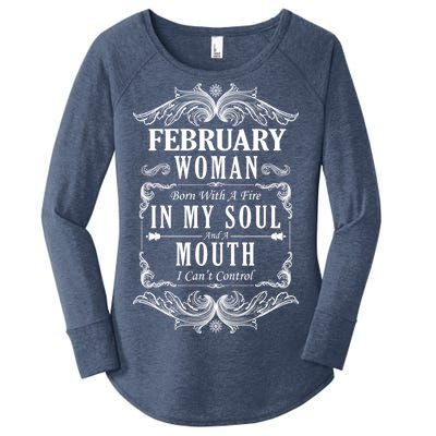 February Woman Funny Birthday Women's Perfect Tri Tunic Long Sleeve Shirt