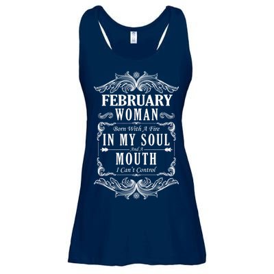 February Woman Funny Birthday Ladies Essential Flowy Tank