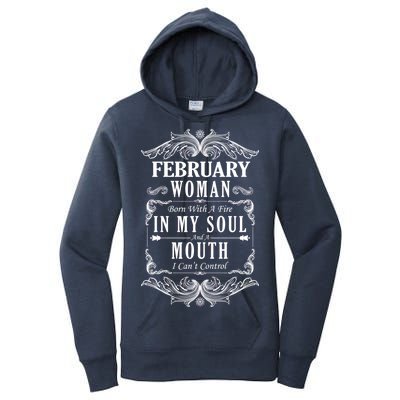 February Woman Funny Birthday Women's Pullover Hoodie