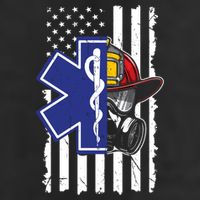 Firefighter Ems Cross Usa Flag Distressed Heros Novelty Cool Gift 15oz Campfire Ceramic Mug