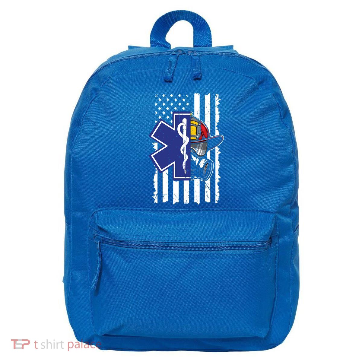 Firefighter Ems Cross Usa Flag Distressed Heros Novelty Cool Gift 16 in Basic Backpack