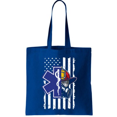 Firefighter Ems Cross Usa Flag Distressed Heros Novelty Cool Gift Bag