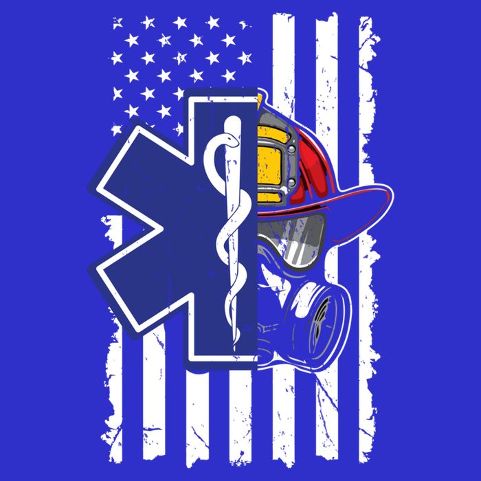 Firefighter Ems Cross Usa Flag Distressed Heros Novelty Cool Gift Bag