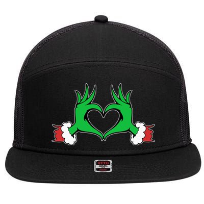 Funny Elf Christmas 7 Panel Mesh Trucker Snapback Hat