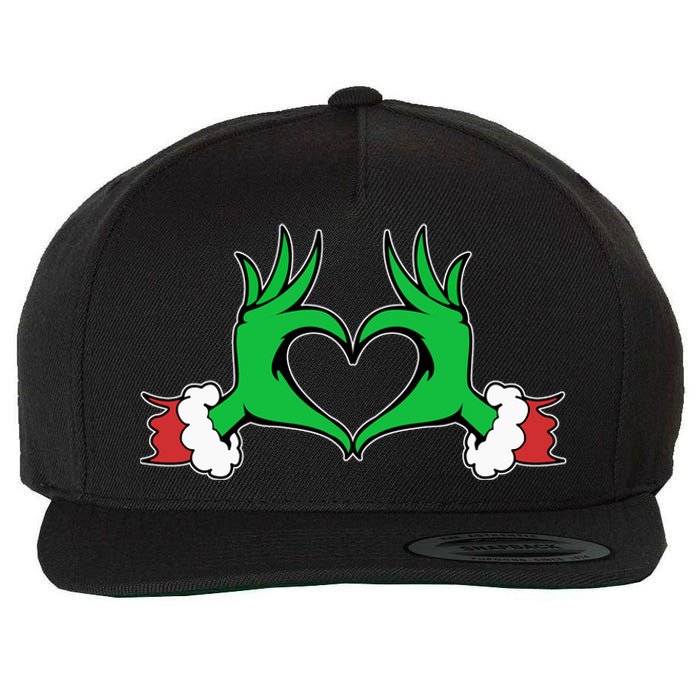 Funny Elf Christmas Wool Snapback Cap